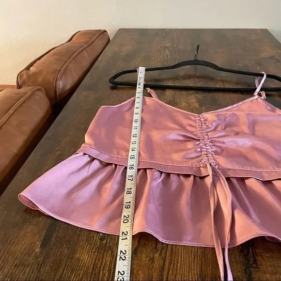 Sold on C🎉Abercrombie & fitch satin rose pink top - Picture 9 of 11